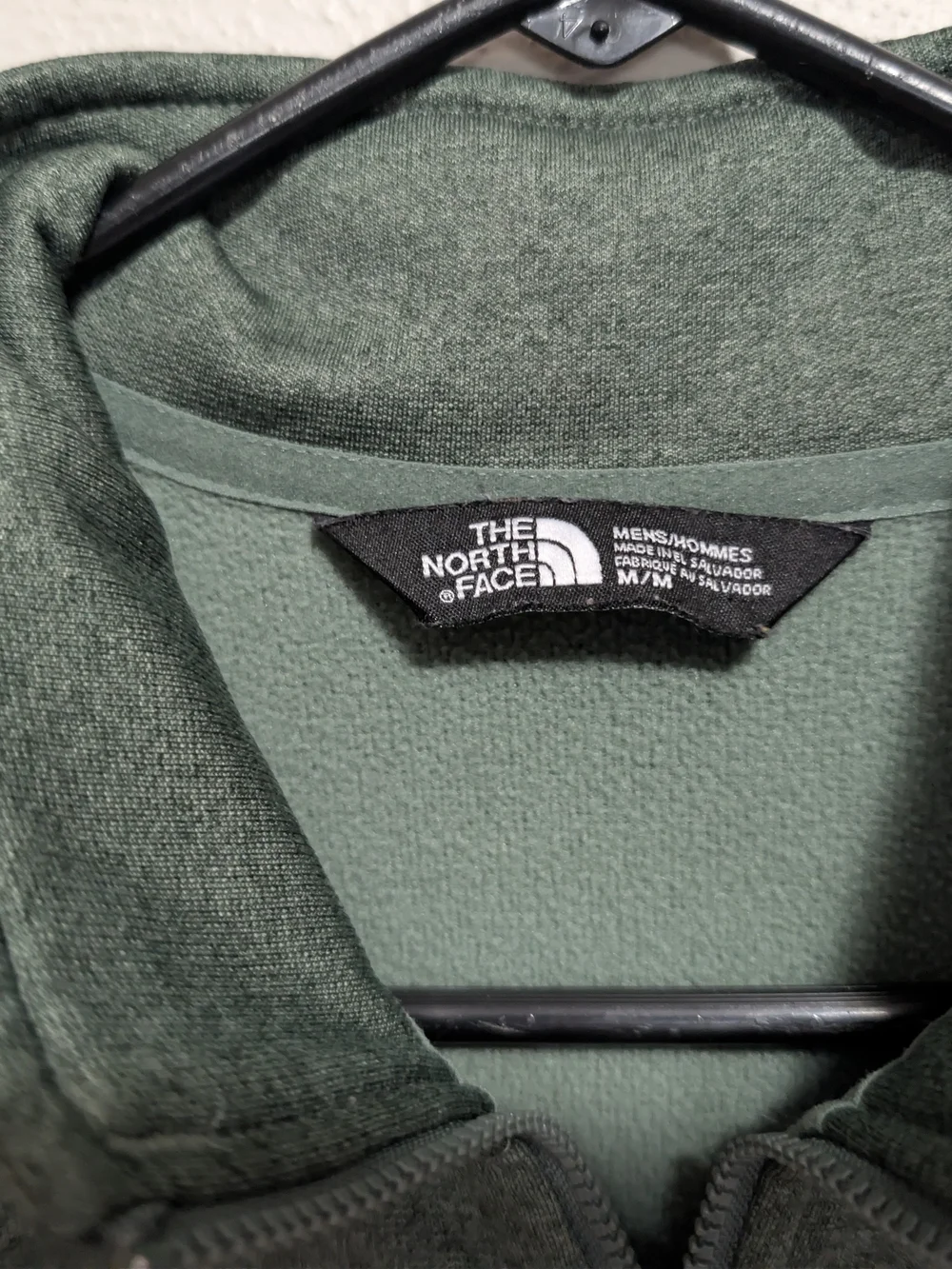 The North Face Men's Olive Green Half-Zip Performance Fleece